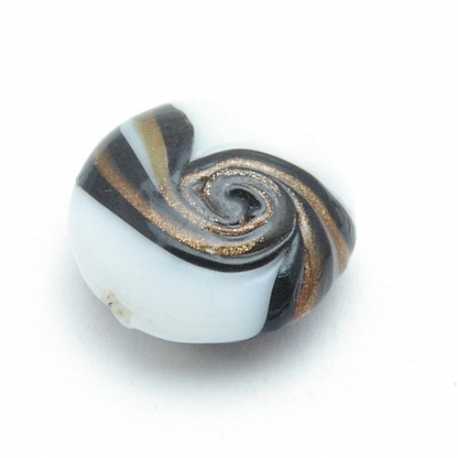 Glaskraal, rond, wit, 14 mm (3 st.)