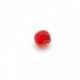 Glaskraal disc met facetten, rood, 4 x 6 mm (25 st.)