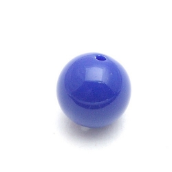 Kunststof kraal rond blauw 14 mm (10 st.)