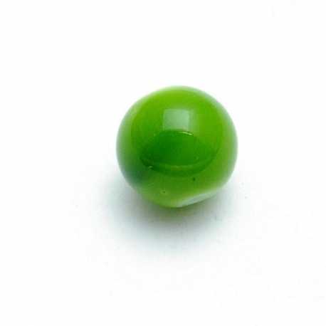 Glaskraal, rond, appelgroen, 12 mm (15 st.)