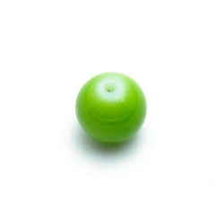 Glaskraal, rond, groen, 14 mm (10 st.)