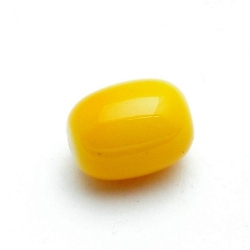 Glaskraal, ovaal, geel 16 mm (10 st.)