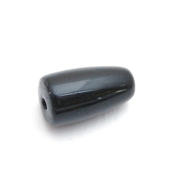 Glaskraal, kegel, zwart, 18 mm (5 st.)