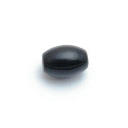 Glaskraal, ovaal, zwart, 16 mm (5 st.)