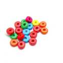 Houten kraal, Mix, schijfje, 3 x 10 mm (15 gram)