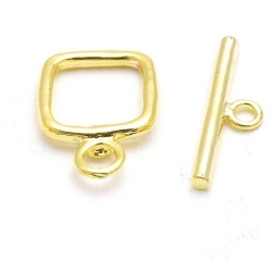 Kapittelslot, vierkant, goudkleurig, 14 mm (3 st.)