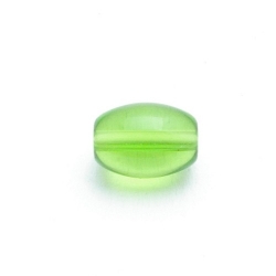 Glaskraal, ovaal, groen, 11 x 8 mm (20 st.)