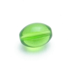 Glaskraal, ovaal, groen, 11 x 8 mm (20 st.)