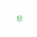 Glaskraal, bicone, facetten, groen, 6 mm (1 streng)