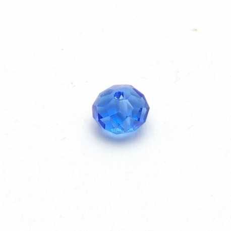 Facet kraal donut blauw 8x6mm