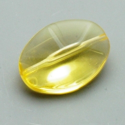 Glaskraal, ovaal, lichtbruin/goud, 20 x 15 mm (8 st.)