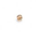 Glaskraal, rond, lichtbruin, 4 mm (streng)