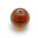 Glaskraal, rond, bruin, 14 mm (8 st.)