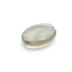 Glaskraal, ovaal, rookgrijs, 14 mm (15 st.)