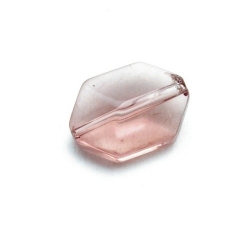 Glaskraal, achthoek, amethyst, 14 x 10 mm (15 st.)