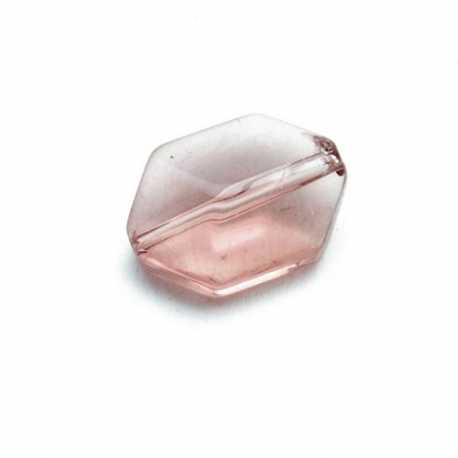 Glaskraal, achthoek, amethyst, 14 x 10 mm (15 st.)