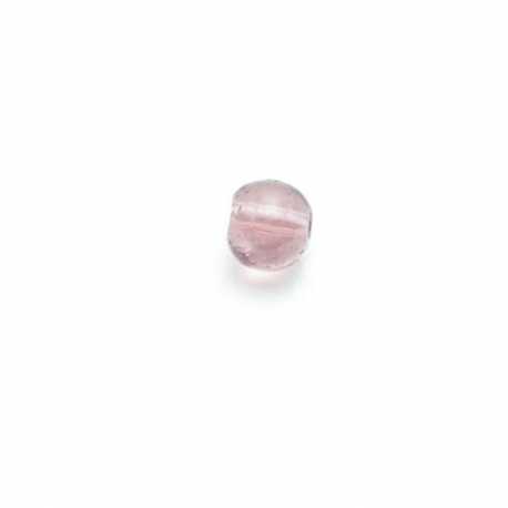Glaskraal, rond, amethyst, 4 mm (streng)