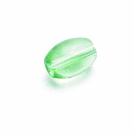 Glaskraal, ovaal, groen, 11 x 8 mm (20 st.)