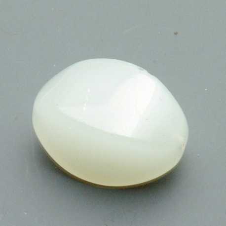 Glaskraal, ovaal, twist, wit, 20 mm (8 st.)