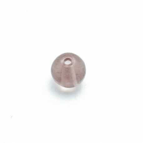 Glaskraal, rond, paars, 6 mm (1 streng)