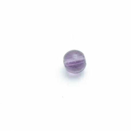 Glaskraal, rond, paars, 4 mm (streng)