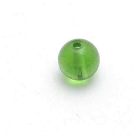 Glaskraal, rond, groen, 10 mm (10 st.)