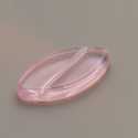 Glaskraal, ovaal, roze, 20 x 10 mm (8 st.)