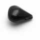 Glaskraal, druppel, zwart, 17 x 14 mm (8 st.)