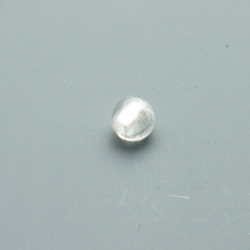 Glaskraal, rond, lichtblauw met zilverfolie, 8 mm (15 st.)