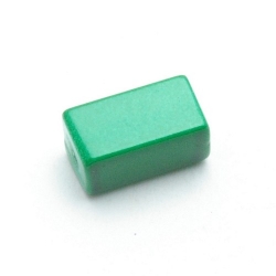 Glaskraal, rechthoek, groen, 16 x 8 mm (10 st.)