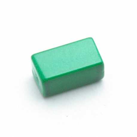 Glaskraal, rechthoek, groen, 16 x 8 mm (10 st.)