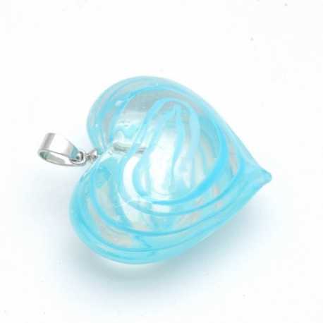Hanger, hart, bol, lichtblauw, 36 mm (1 st.)