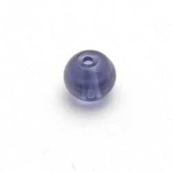 Glaskraal, rond, amethyst, 8 mm (10 st.)