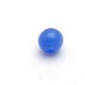 Glaskraal, rond, blauw, 8 mm (10 st.)