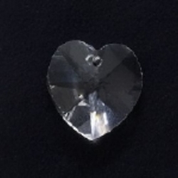 Preciosa, hanger, hart, crystal, 10,3 x 10 mm (1 st.)