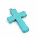 Halfedelsteen hanger Turquoise 60 mm (1 st.)