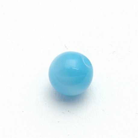 Glaskraal,rond, blauw, 8 mm (10 st.)