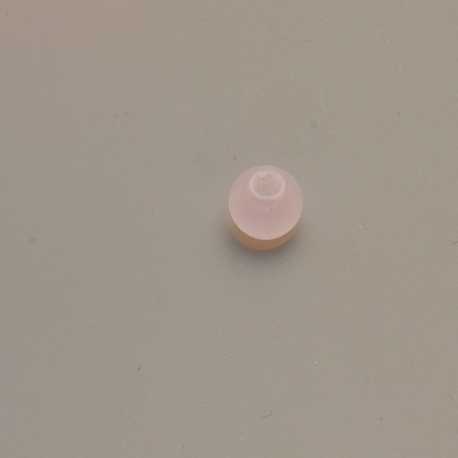 Glaskraal, rond, roze, 4 mm (streng)