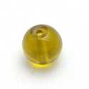 Glaskraal, rond, bruin, 12 mm (8 st.)