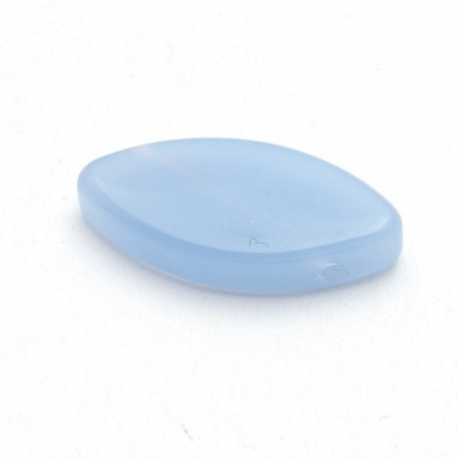 Glaskraal, ovaal, lichtblauw, 20 x 10 mm (8 st.)