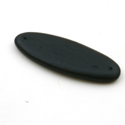 Hout, tussenstuk, ovaal, zwart, 72 x 26 mm (3 st.)