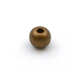 Houten kraal rond brons 10 mm (10 st.)
