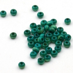 Houten kraal, rond, groen, 2,5 mm (15 gram)