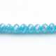 Facetkraal, donut, lichtblauw, AB, 6 x 8 mm (streng)