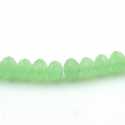 Facetkraal, donut, groen, AB, 6 x 8 mm (streng)