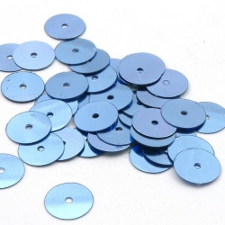 Lovertjes, rond, grijsblauw, 10 mm (50 gram)