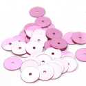 Lovertjes, rond, roze, 10 mm (50 gram)