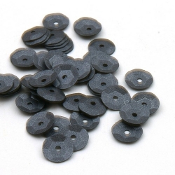 Lovertjes, rond, zwart, mat, 8 mm (50 gram)
