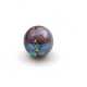 Lampwork kraal met strass, rond, paars, 14 mm (5 st.)