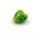 Glaskraal, hart, groen, 14 mm (5 st.)